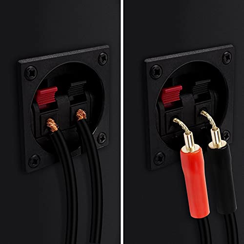 MEIRIYFA Flex Pin Banana Plugs Connector, Braided 2MM Banana Plug Wiring Plug Pin Gold-Plated Audio for Amplifier Speaker Wires Sound Systems（4 PCS）