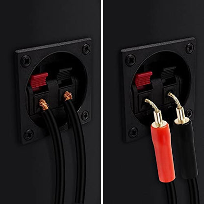 MEIRIYFA Flex Pin Banana Plugs Connector, Braided 2MM Banana Plug Wiring Plug Pin Gold-Plated Audio for Amplifier Speaker Wires Sound Systems（4 PCS）