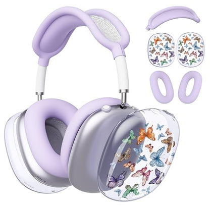 for AirPods Max Headphones Butterfly Ear Covers for AirPods Max 2 - color: Butterfly H/Purple