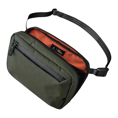 ALPAKA Elements Tech Case Tech 파우치 2.1L 케이블 백 그린 X-Pac VX21 | 내후성 원단, YKK 아쿠아가드 지퍼, 탈착식 어깨끈, 전자 제품 및 액세서리, 일상 업무 여행에 이상적 - color: Green-2.1L-X-Pac VX21