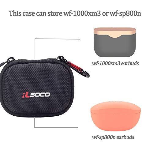 RLSOCO Carrying Case for Sony WF-1000XM3/ for Sony WF-SP800N Truly Wireless Bluetooth Noise Canceling in-Ear Headphones (Case Only) - color: WF-1000XM3 Case