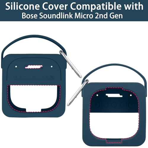 Silicone Cover for Bose SoundLink Micro 2nd Bluetooth Speaker | Scratch-resistant, Unhindered Sound, Silicone Construction, Portable Carrying Silicone Cover, Twilight Blue Silicone Cover - color: Twilight Blue Cover