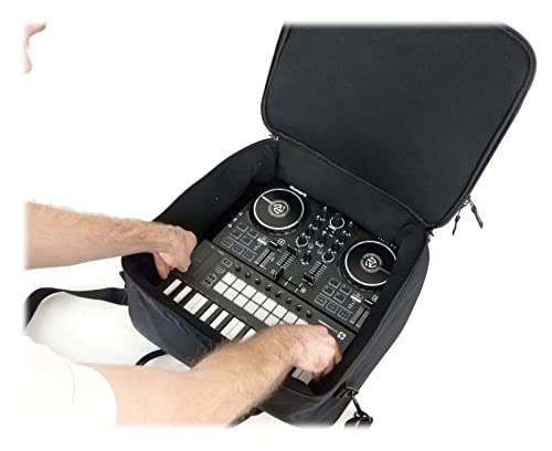 Rockville MB1916 Rainproof Padded DJ Mixer Gear Bag with Laptop Pocket