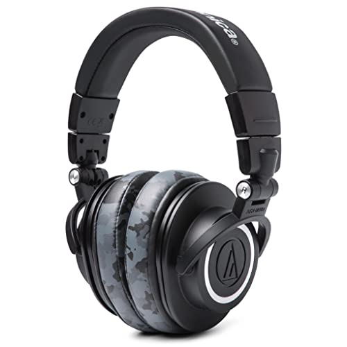 WC Wicked Cushions PadZ - Thick & Soft Ear Pads for ATH M50X / M40X / SteelSeries Arctis/HyperX Cloud & Alpha/Logitech G Pro X/Compatible with Over 50 Headphones | Black Camo - color: Black Camo