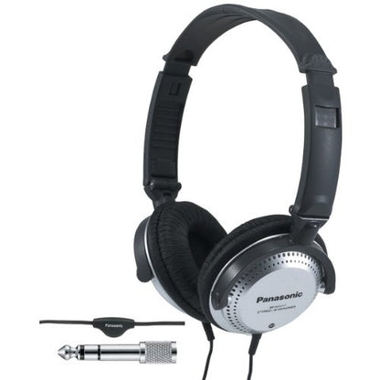 Panasonic Stereo Headphones On Ear Headphones with XBS Port, Integrated Volume Controller and Lightweight Foldable Design - RP-HT227-K (Black & Silver) - size: 36 x 6.7 x 0.5 inches (Pack of 1), style: On Ear - With Volume Control