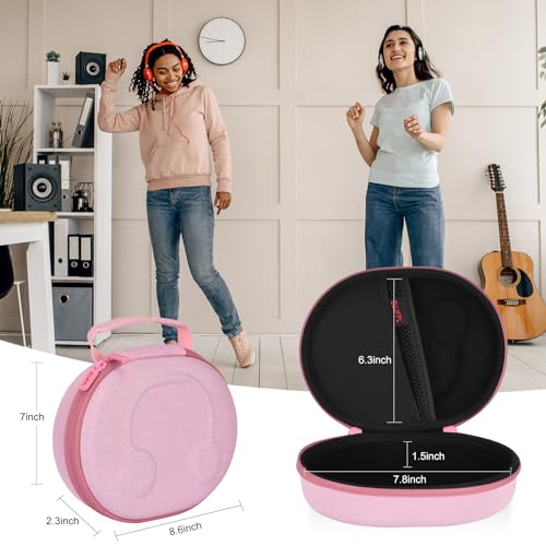 EVA Hard Case for JBL Live 770NC/670NC/660NC/650BT/460NC/400BT/500BT and JBL Tune 770NC/710BT/720BT/700BT/750BT/520BT/510BT/760NC/660NC/500/E45BT Wireless Headphone - Pink Case+Inside Black - color: Pink Case+Inside Black