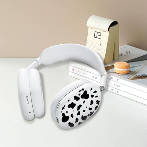 3-in-1 Silicone Case Cover for AirPods Max 2/AirPods Max Headphones, Apple AirPod Max Accessory Protective Cover, Headband/Ear Cups/Ear Pad Covers, Anti-Scratch and Sweatproof (Black and White) - color: Black and White