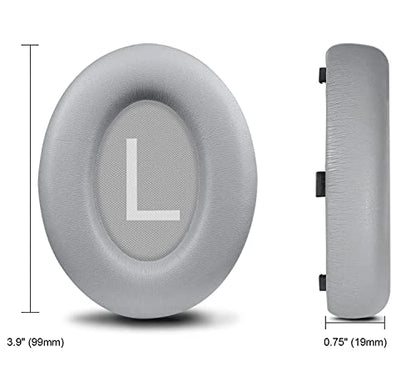 SOULWIT Protein Leather Replacement Earpads for Bose 700 (NC700) Wireless Headphones, Ear Pads Cushions with Softer Protein Leather, High-Density Noise Cancelling Foam, Added Thickness - Silver - color: Silver