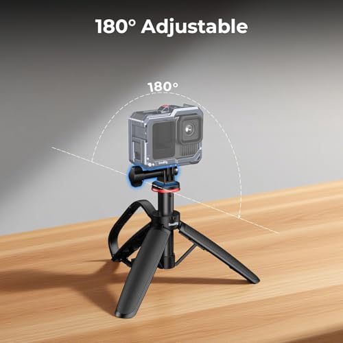 SMALLRIG Portable Action Camera Tripod in Carabiner Shape, 6.5-13.6in Extendable Selfie Stick, Mini Table Tripod for GoPro Hero 13/12/11, for DJI Osmo Action 5 pro/4/3, for Insta360 Ace Pro 2-5568 - style: for action camera