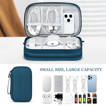 FYY Electronic Organizer, Travel Tech Pouch Bag, Medium, Dark Green - color: Dark Green, size: 8.3 x 5 x 2.6 inches