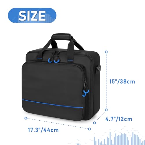 PGmoon Mixer Travel Bag Compatible with Mackie ProFX12v3/ProFX10v3 | Audio Mixer Carrying Case with Multi-Pockets for Mics, Cables and More Equipment (Patented Design)