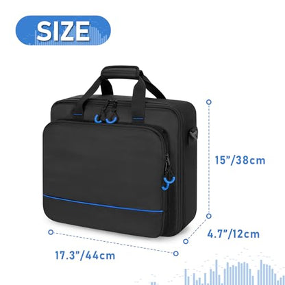 PGmoon Mixer Travel Bag Compatible with Mackie ProFX12v3/ProFX10v3 | Audio Mixer Carrying Case with Multi-Pockets for Mics, Cables and More Equipment (Patented Design)