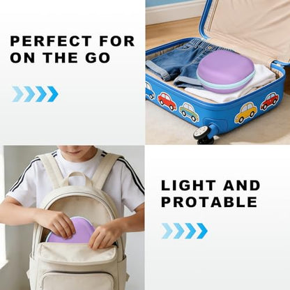 Kids Headphone Case for iClever/Candy Bila, Purple Mint(Case Only) | for Acer/iClever BTH12 HS19 BTH22 BTH20 BTH18 BTH26/JBL Junior 320/MIDOLA/JoySpark/EarFun/ADOOPE/IMYB/JLab Kids Headphone - color: Purple-Mint Green