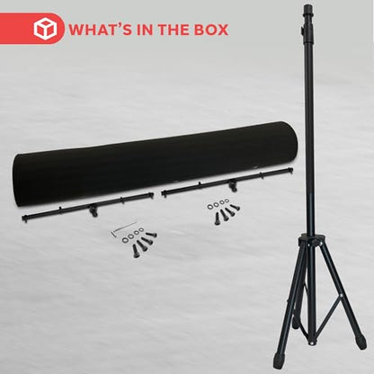 Pyle Microphone Isolation Panel with Height Adjustable Tripod Stand - High Density 2" Thick Foam Sound Dampening Wall - Foldable & Portable Mic Shield for Podcasts, Singing, Recording, Broadcasting - size: 1-Pack