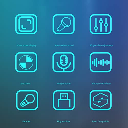 Mini Sound Changer Voice Changer, 1 Click Voice Beauty Live Sound Changer with Professional K Song Mode, Live Sound Changer for Android OS Live Streaming Karaoke
