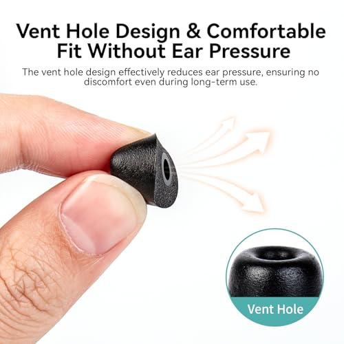 6 Pairs KBEAR KF01 Memory Foam Eartips, KINBOOFI KZ ZS10 PRO Replacement IEM Eartips Earbuds for KZ ZST ZS10 PRO X AS10 AS24 ZSN PRO X ZS10 PRO2 TANGZU WAN'ER CCZ DC02 DC01-PRO Wired Headphone