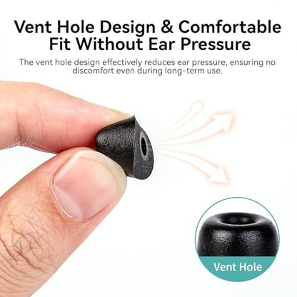 6 Pairs KBEAR KF01 Memory Foam Eartips, KINBOOFI KZ ZS10 PRO Replacement IEM Eartips Earbuds for KZ ZST ZS10 PRO X AS10 AS24 ZSN PRO X ZS10 PRO2 TANGZU WAN'ER CCZ DC02 DC01-PRO Wired Headphone