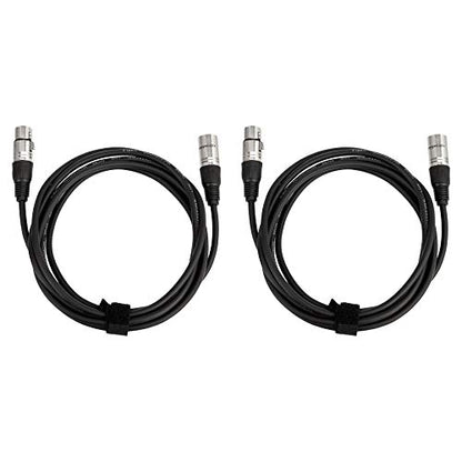 Amazon Basics 2-Pack XLR Male to Female Microphone Cable for Recording Studio, Speaker or PA System, Shielded, All Copper Conductors, 6MM PVC Jacket, 10 Foot, Black - size: 10 Feet, style: 2-Pack