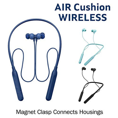 JVC Air Cushion Wireless Earbuds Headphones, Bluetooth 5.0, Water Resistant IPX4, Long Life Battery (up to 24 Hours), 3-Button Remote with mic - HAFX41WB, Black, Medium - color: Black