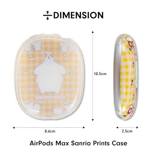Sonix x Sanrio Protective Case for AirPods Max Headphones - Stylish TPU Hard Shell Ear Cup Covers | Old School Pompompurin - color: Old School Pompompurin