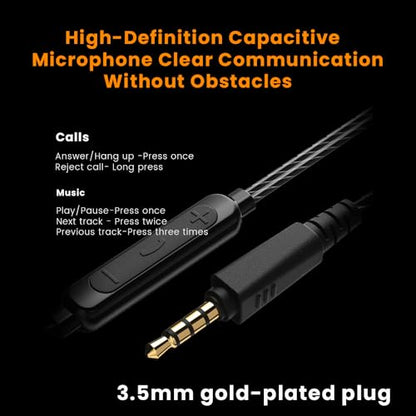 Piluyaa QKZ AK6 Ultra Wired Gaming Earbuds in-Ear Monitors Headphones MIC - color: Blue