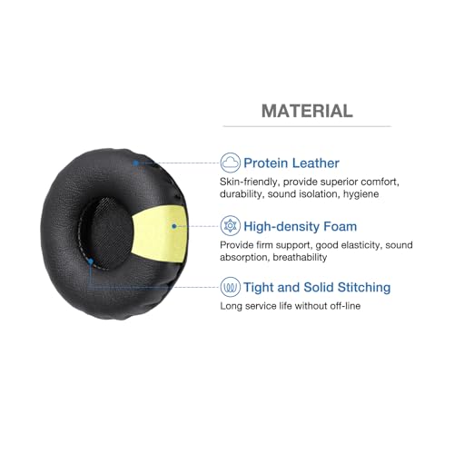 Ear Cushions Replacement Earpads for JLAB Rewind, Rewind 2 Wireless Retro Headphones, Premuim Protein Leather with Memory Foam