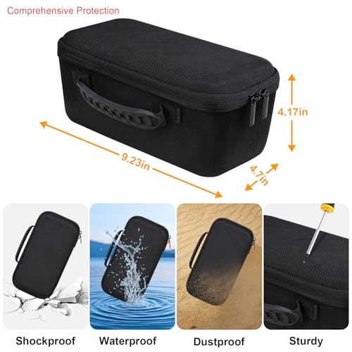 Elonbo Carrying Case for Marshall Middleton/Middleton II Portable Bluetooth Speaker, Wireless Speaker Hard Travel Protective Bag Storage Cover, Extra Mesh Pocket Fits Charging Cable, Black - color: Black