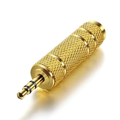 3.5mm Male to 6.35mm Female Headphone Adapter, TRS 1/8 Inch Plug to 1/4 Inch Jack Stereo Audio Adapter for Amplifiers, Guitar, Home Theater Devices, Laptop, Headphones etc