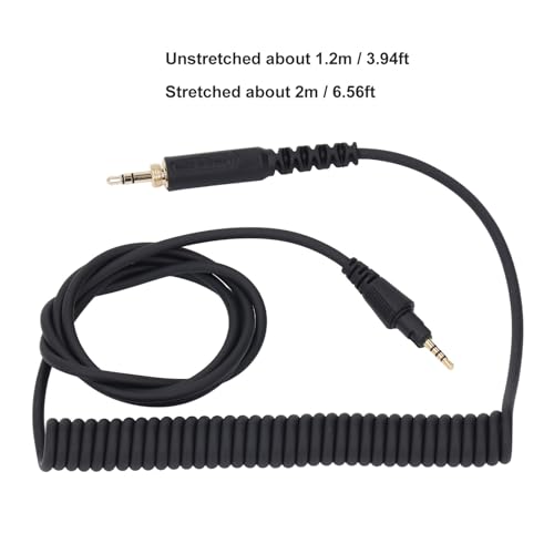 Fabater Coiled Audio Cable, 3.5mm Male to Male Headphone Cable, Extension Wire Auxiliary Stereo Aux Cord for DJHDJCUE1, HDJCUE1BT, HDJX5, HDJX7, HDJS7 Wireless Headphones