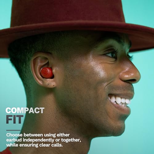 JLab Go Air Pop+ True Wireless Earbuds, Bluetooth 5.3 in Ear Headphones with Microphone, 35H Playtime, USB-C Charging Case, Dual Connect, EQ3 Sound, Rose - color: Rose, style: Pop+