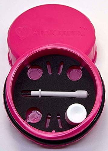 Hearing Device Protection Case - Crush & Water Resistant Hard Case for Storage and Protection of Aids, Batteries, and Devices (Hot Pink) - color: Hot Pink