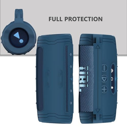 Silicone Cover Case for JBL Flip 7 Portable Bluetooth Speaker - color: Blue