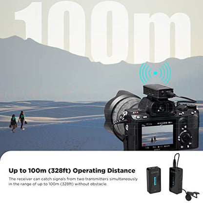 BOYA by-XM6 Wireless Lavalier Microphone, 328ft Range, 2.4GHz Wireless Microphone for Camera Phone Video Recording Facebook Live YouTube, Tiktok, Vlogging, Interview Podcast - size: 3.5mm Jack(RX+TX)