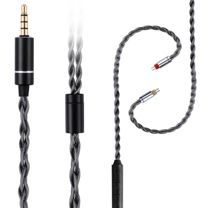 HiFi Earphone Audio Upgrade Cable,8N Silver Plated Headphone Cords,1.3m in Ear Monitor IEM Cord Compatible with KZ ZS10 AS10 AS16 for Audiophile Musician 3.5mm w/mic(0.78mm 2Pin 4.2ft) - size: 3.5mm Plug w/mic