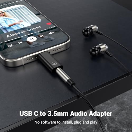 Fidioto 4 Pack USB C to 3.5mm Jack Audio Adapter, USB C to Headphone Jack Adapter Compatible with iPhone17/ 16 Plus 17/16 Pro Max/Samsung Galaxy/Ultra/iPad Pro/MacBook/Pixel (Black) - color: 4pack-Black