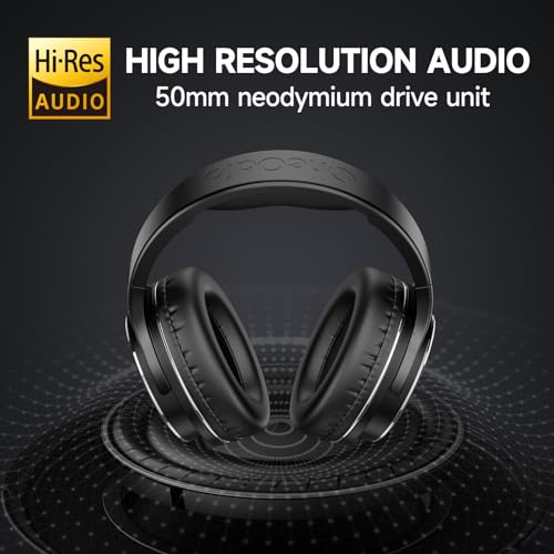 OneOdio Wired Headphones - Over Ear Headphones with Noise Isolation Dual Jack Professional Studio Monitor & Mixing Recording Headsets for Guitar Amp Drum Podcast Keyboard PC Computer