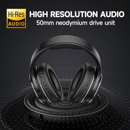 OneOdio Wired Headphones - Over Ear Headphones with Noise Isolation Dual Jack Professional Studio Monitor & Mixing Recording Headsets for Guitar Amp Drum Podcast Keyboard PC Computer