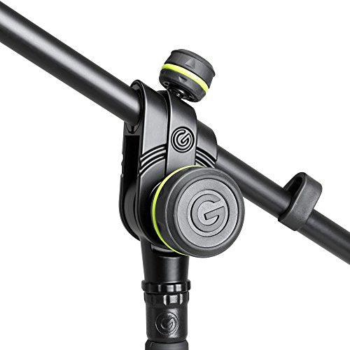 Gravity MS 2322 B Microphone Stand with Round Base and 2-Point Adjustment Telescoping Boom (GMS2322B) - style: Round Base and 2-Point Adjustment Telescoping Boom