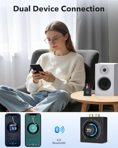 1Mii B06T3 Bluetooth 6.0 Receiver for Home Stereo, Wireless Audio Adapter - color: B06T3 (Standard)