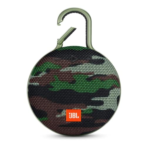 JBL Clip 3, Camouflage - Waterproof, Durable & Portable Bluetooth Speaker - Up to 10 Hours of Play - Includes Noise-Cancelling Speakerphone & Wireless Streaming | Wireless Bluetooth Streaming, Up to 10 Hours of Playtime, IPX7 Waterproof, Integrated Carabi