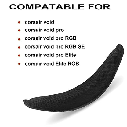 Gvoears Void Headband, Compatible with Corsair Void Pro, RGB Gaming Headset, Soft Foam and Mesh Fabric (Black)