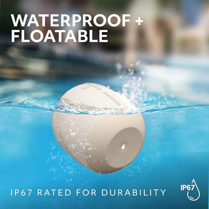 Ultimate Ears WONDERBOOM 4 Portable Waterproof Speaker - Sand | Balanced 360-degree sound and bass, dustproof, floating speaker, 131ft (40m) range - color: Sand
