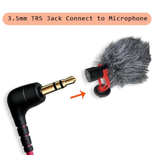 QJYTH USB C to 3.5mm TRS Mic Patch Cord for Rode Wireless Go 2/Pro/ME | Compatible with iPhone 15,16,Android with Hollyland Lack/M1/M2 and More External Mic