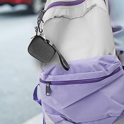 Geekria Shield Earbuds Case Compatible with JBL Tour Pro 3, Sense Lite, Wave Buds True Wireless Earbuds, Replacement Hard Shell Travel Carrying Bag with Carabiner Clip (Dark Grey)