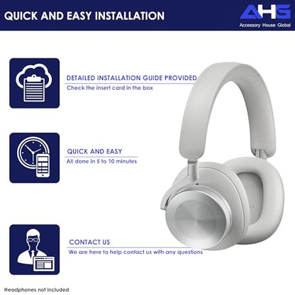 AHG Accessory House Global Upgraded Replacement Beoplay h95 Ear Pads Cushions Compatible with Bang & Olufsen Beoplay H95 Headphones (Gray). Sheepskin Leather/High-Density Foam/Strong Magnet - color: Gray
