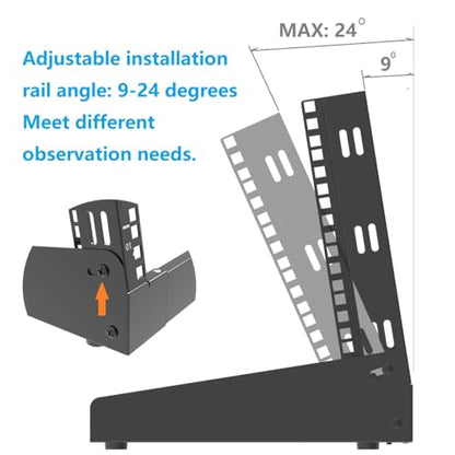 6U Desktop Network Rack 19 inches Small Open Frame Rack 2 Post - size: 6U