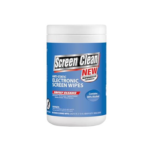 Zenex Screen Clean Anti-Static Electronic Screen Wipes - Single Sided Non-Abrasive Towels | For TV, Phones, Monitors | Quick Dry & Streak-Free | Prevents Static Build-up (2 Pack | 180 Sheets Total) - size: 90 Count (Pack of 2)
