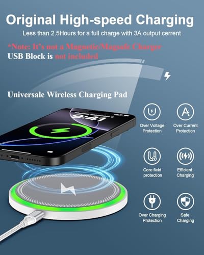 Pixel 10a 10 Pro XL Wireless Charger Android Fast Charging for Google Pixel | 10 9a 9 Pro Xl 8 8a 7, 2Pack 15w Wireless Charging Pad Cargador Inalmbrico Para Samsung For Galaxy Iphone 17e 17 16Pro Max - color: Wireless Charger-White