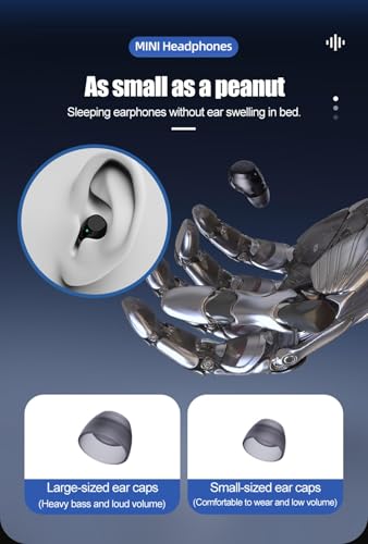 Xmenha Mini Invisible Earbuds Small Bluetooth Earbud Wireless Smallest Micro Ear Bud Tiny Discreet Earbuds for Small Ears Ear Canals Mini Invisible Ear Buds Invisible Discreet Headphones