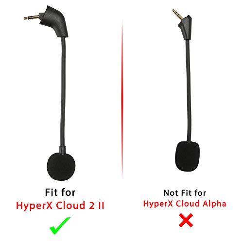 Black Replacement Mic-3.5mm Game Microphone Boom for Cloud 2 for CloudX I&II Core Cloud Sliver Gaming Headset Use with TIK tok